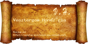 Vesztergom Honória névjegykártya